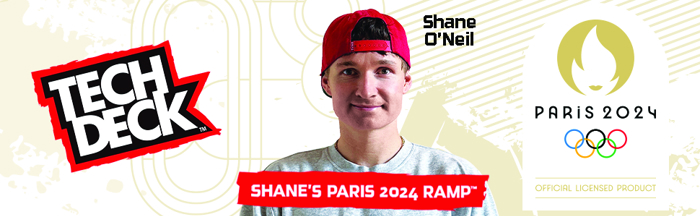 Tech Deck Shane O' Neill's olympic games Paris 2024 X-Connect Park Creator  - 1 miniatoura troxosanida kai rampa